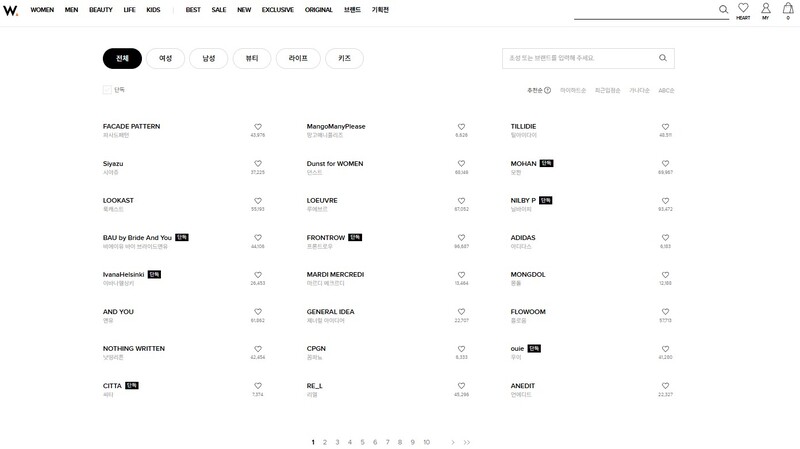 brand WConcept Hàn Quốc