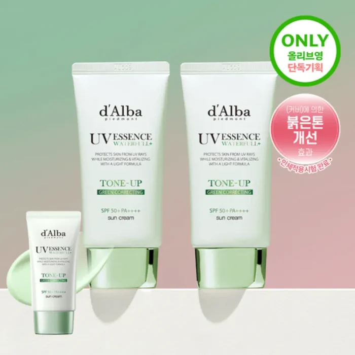 kem chống nắng d'Alba xanh lá nâng tông