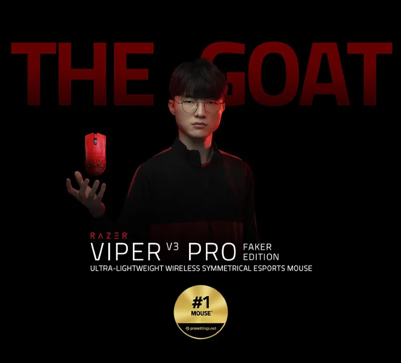 chuột Razer viper v3 pro Faker T1