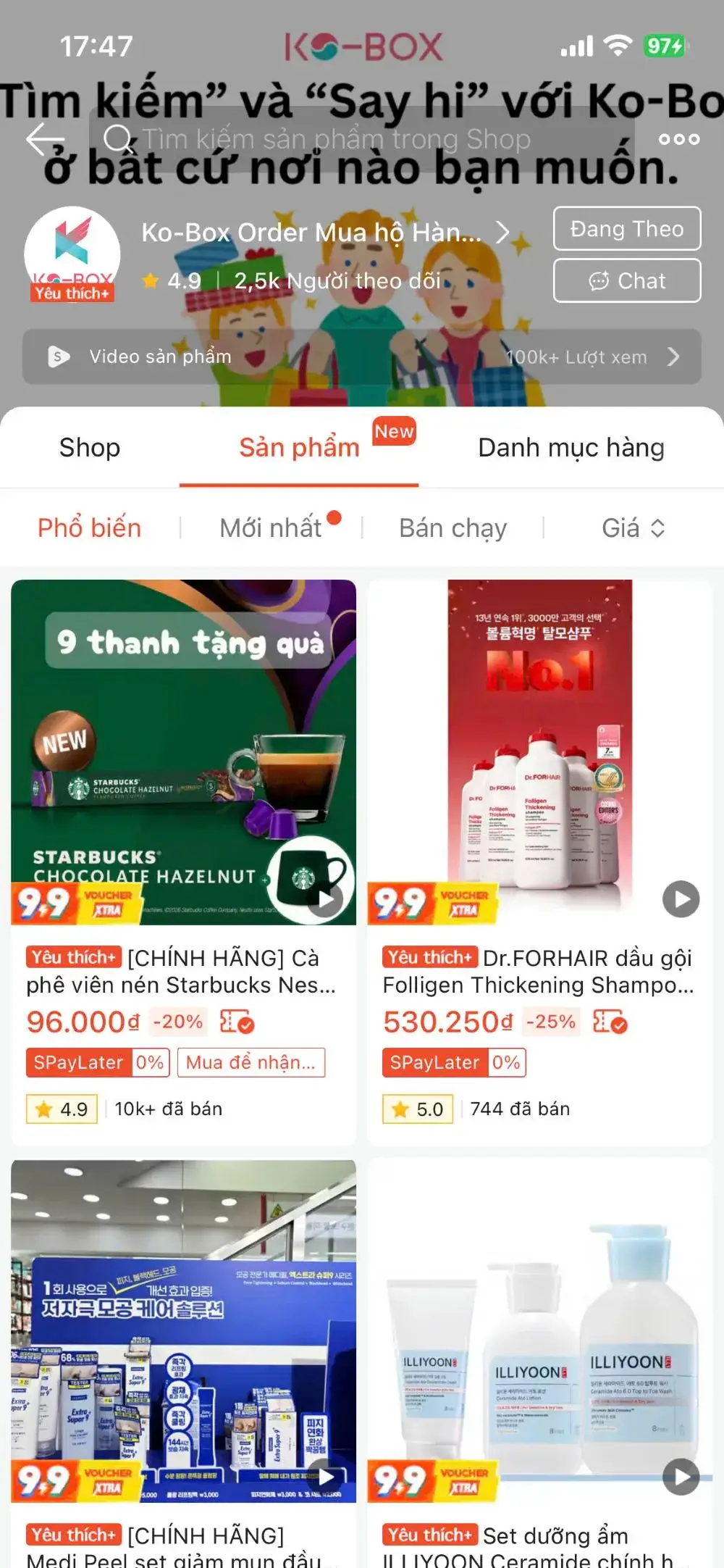 Shopee Ko-Box Order Hàn Quốc