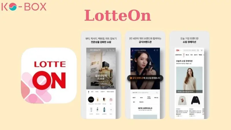 Giao diện App Mua đồ Hàn Quốc trên LotteOn