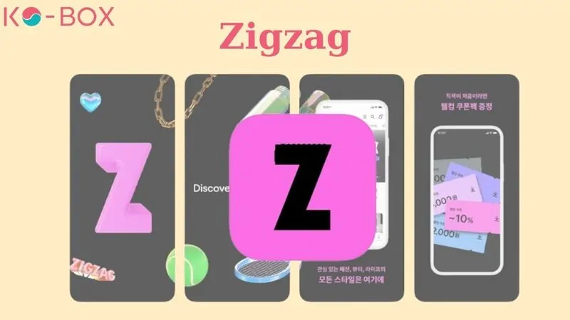 Giao diện Ứng dụng app mua đồ Hàn Quốc Zigzag