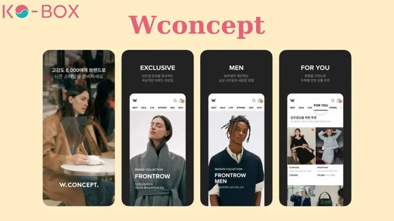 Giao diện App mua đồ online Hàn Quốc Wconcept
