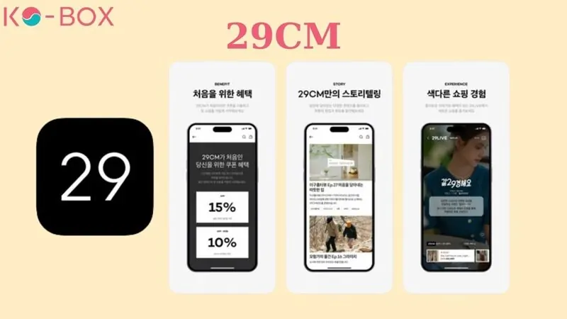 Giao diện App nổi tiếng mua đồ Hàn Quốc 29CM