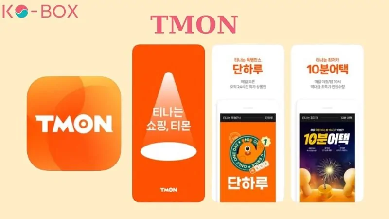 Giao diện App online mua đồ Hàn Quốc TMON