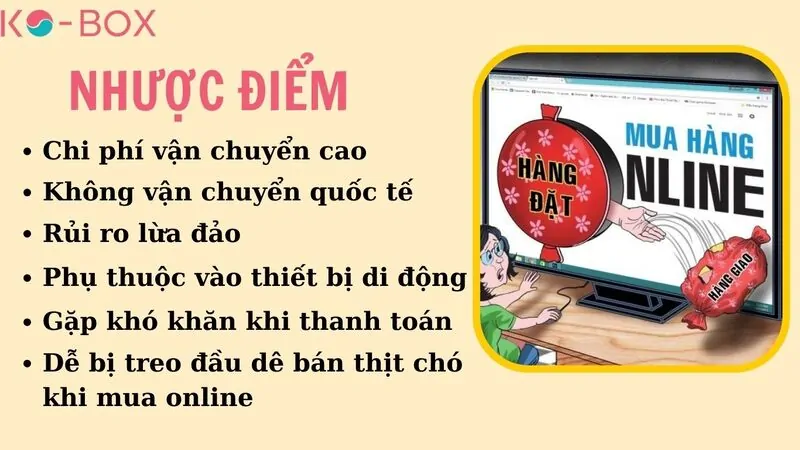 Nhược điểm khi dùng app mua sản phẩm Hàn Quốc tại Việt Nam trên Iphone