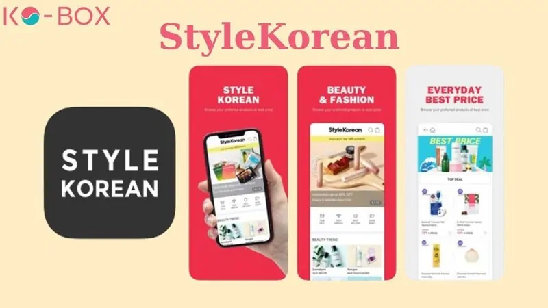 Giao diện app mua đồ Hàn Quốc StyleKorean