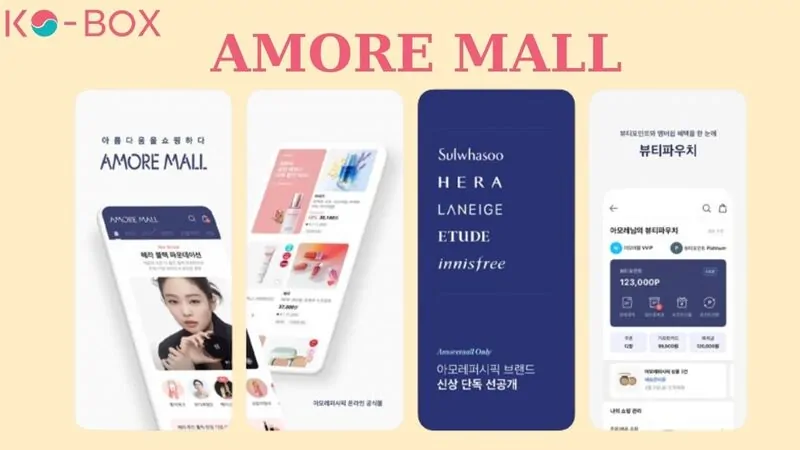 Giao diện App mua hàng online AMORE MALL