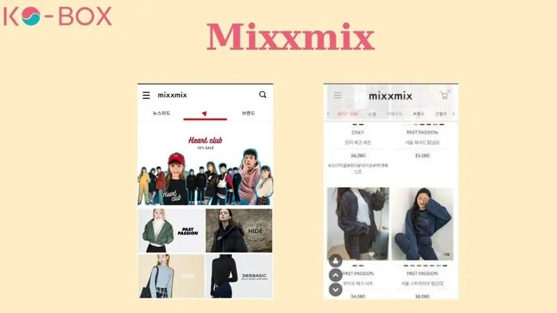 Giao diện Ứng dụng săn đồ Hàn Quốc Mixxmix