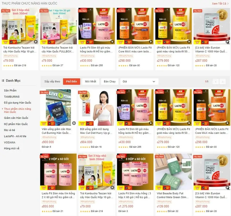 thực phẩm chức năng Hàn Quốc